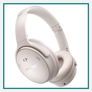 White Bose over-ear wireless headphones with cushioned ear cups, adjustable headband, and sleek premium finish, featured among the best luxury corporate gifts for executives.