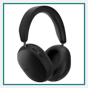 Black Sonos over-ear wireless headphones with cushioned ear cups and a padded headband, featured as one of the best luxury corporate gifts for executives.