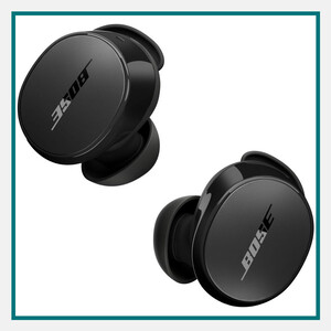 Black Bose wireless earbuds with compact in-ear design and premium finish, featured among the best luxury corporate gifts for executives.