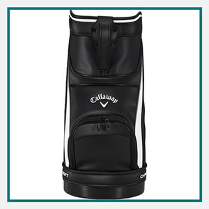 Black Callaway golf valuables pouch with front zipper pocket and white side panels, featured among the best luxury corporate gifts for executives.