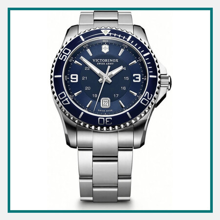 Victorinox Maverick Large Blue Dial & Bezel Stainless Steel Bracelet