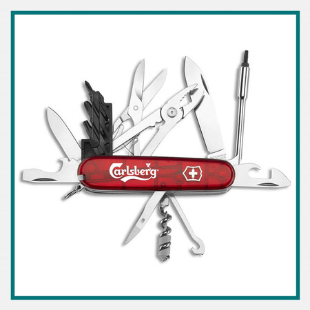 Victorinox CyberTool M Translucent 3 1/2/91 mm Swiss Army Knife, a very high-perceived company branded swag