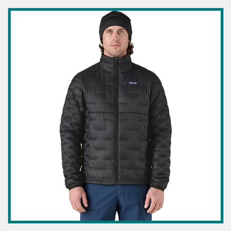 patagonia men's micro puff jacket, a company branded swag