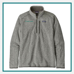 Patagonia Men's Better Sweater 1/4-Zip Fleece in grey with an embroidered Sutter Health logo on the chest.
