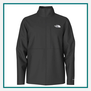 The North Face Men's Apex Bionic 3 Jacket in black with a full-zip front, stand collar, zippered chest pocket, and The North Face logo on the chest.