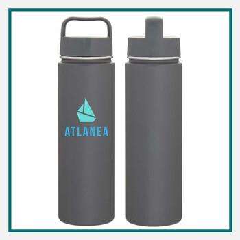  H2GO 30 oz Crux Stainless Steel Bottle in matte grey with custom conference swag branding.