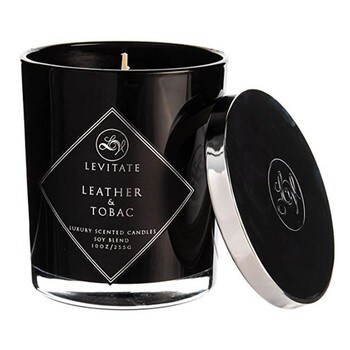 Zenscents™ small aromatherapy soy candle in a sleek black glass jar with a matching lid.