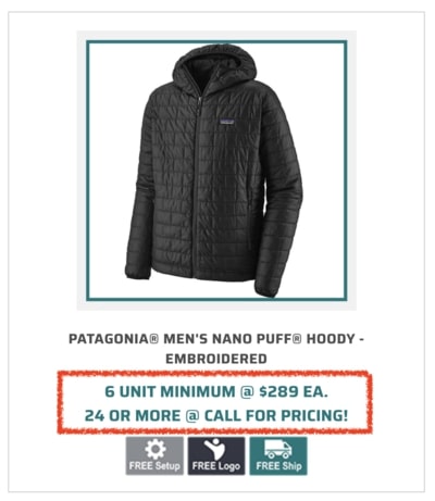 Black colored Patagonia Men's Nano Puff Hoody.