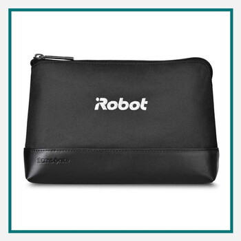 Samsonite® executive zippered pouch in black, a sleek and functional choice for work anniversary gifts.
